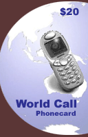 World Call Phonecard $20