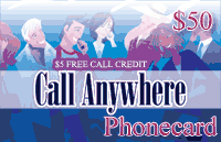 Call Anywhere Phonecard $50