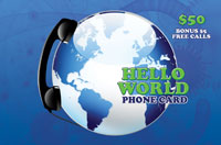Hello World Phone Card $50